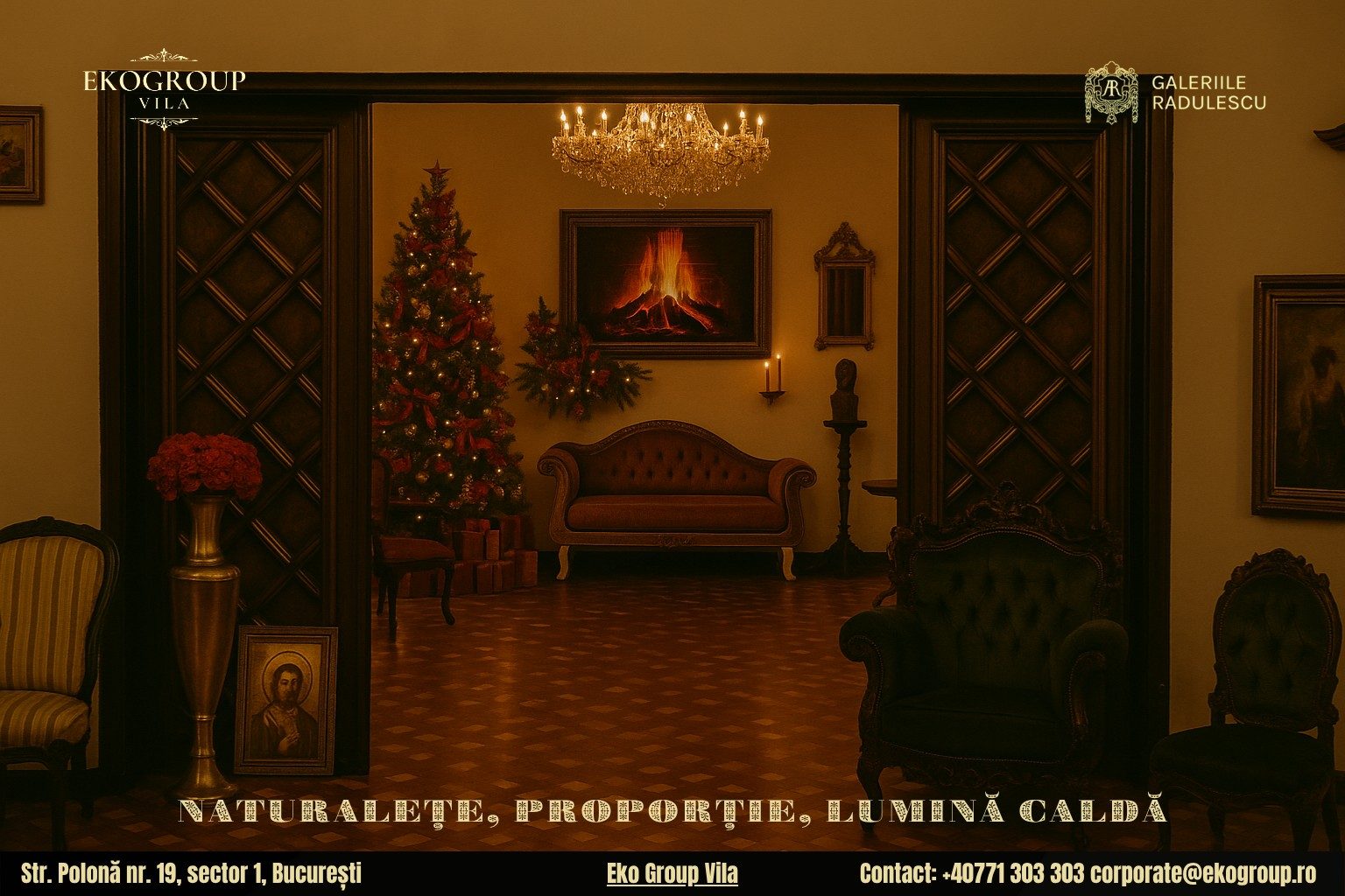 Decoratiuni de Craciun cu Farmecul Anilor ’30 – O Experiență Unică la Eko Group Vila