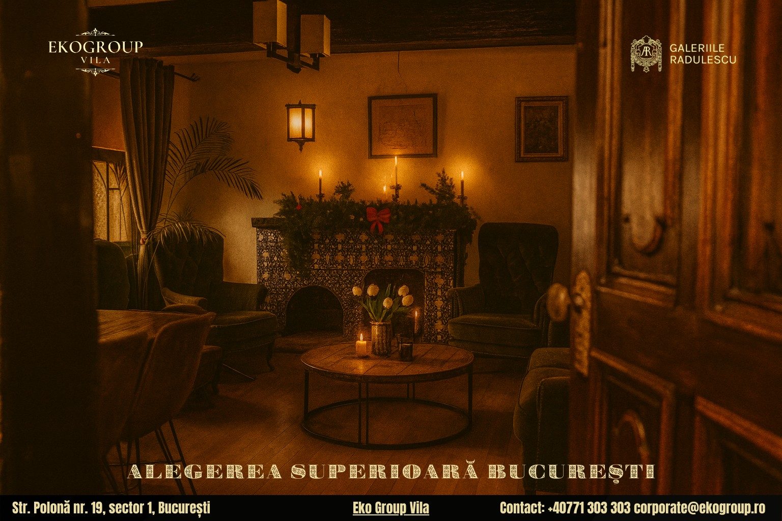 Destinații de Crăciun în București: Crăciunul anilor ’30 la Eko Group Vila, o experiență elegantă de neuitat